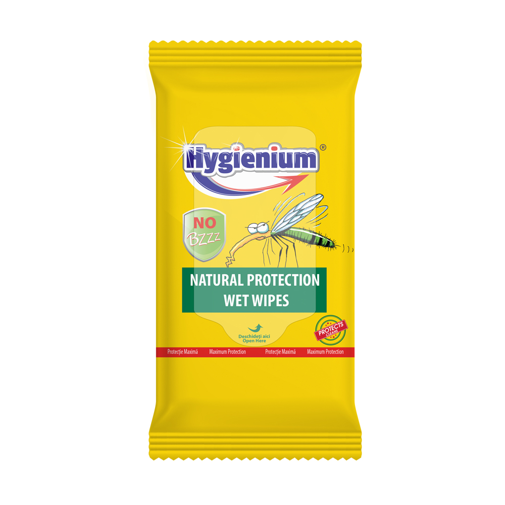 Захисні вологі салфетки від укусів комарів Hygienium, 40 шт