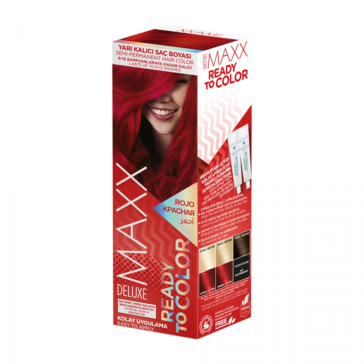 Фарба для волосся Maxx Deluxe Ready to color Червоний, 2x50 мл