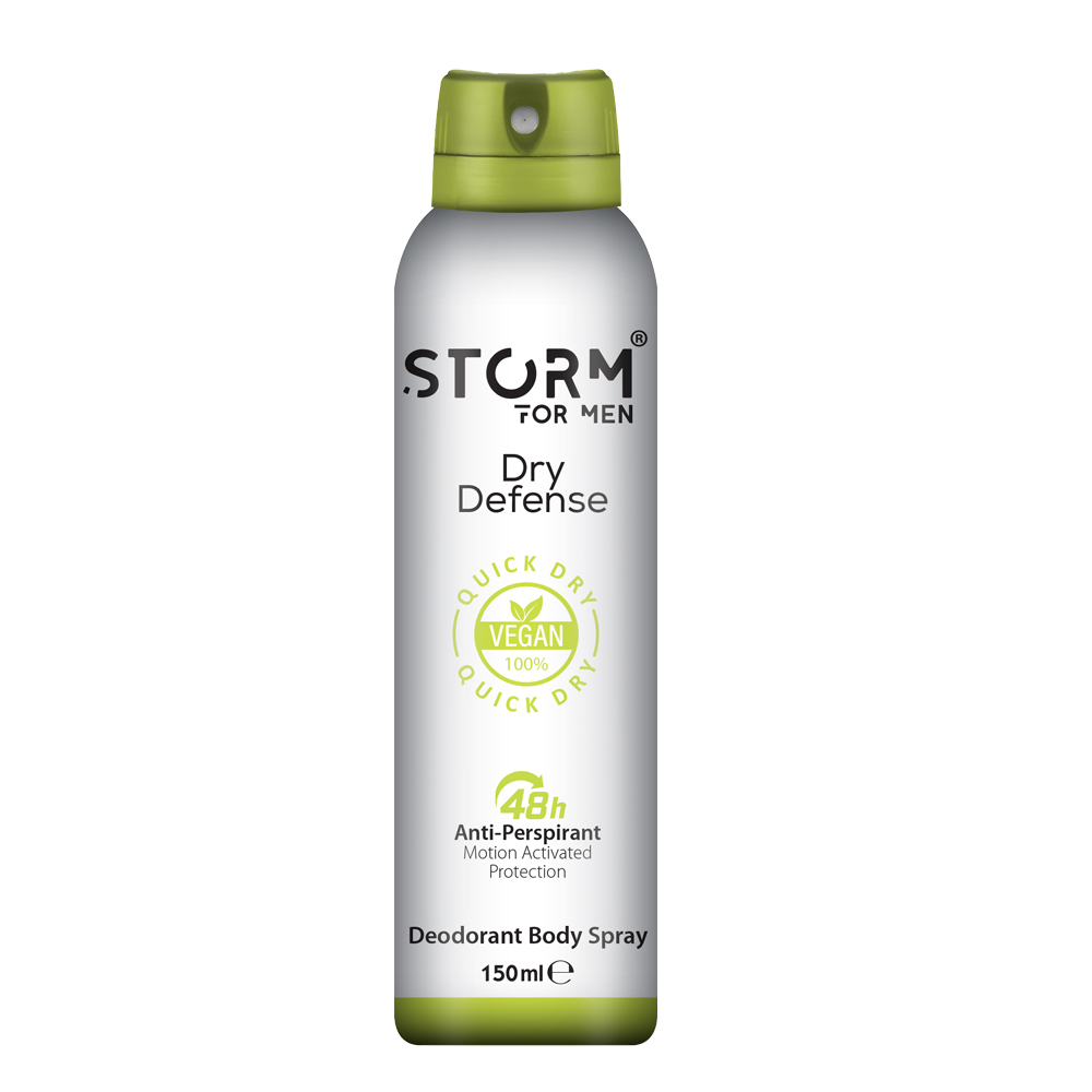 Чоловічий дезодорант-антиперспірант для тіла Storm Dry Defense, 150 мл