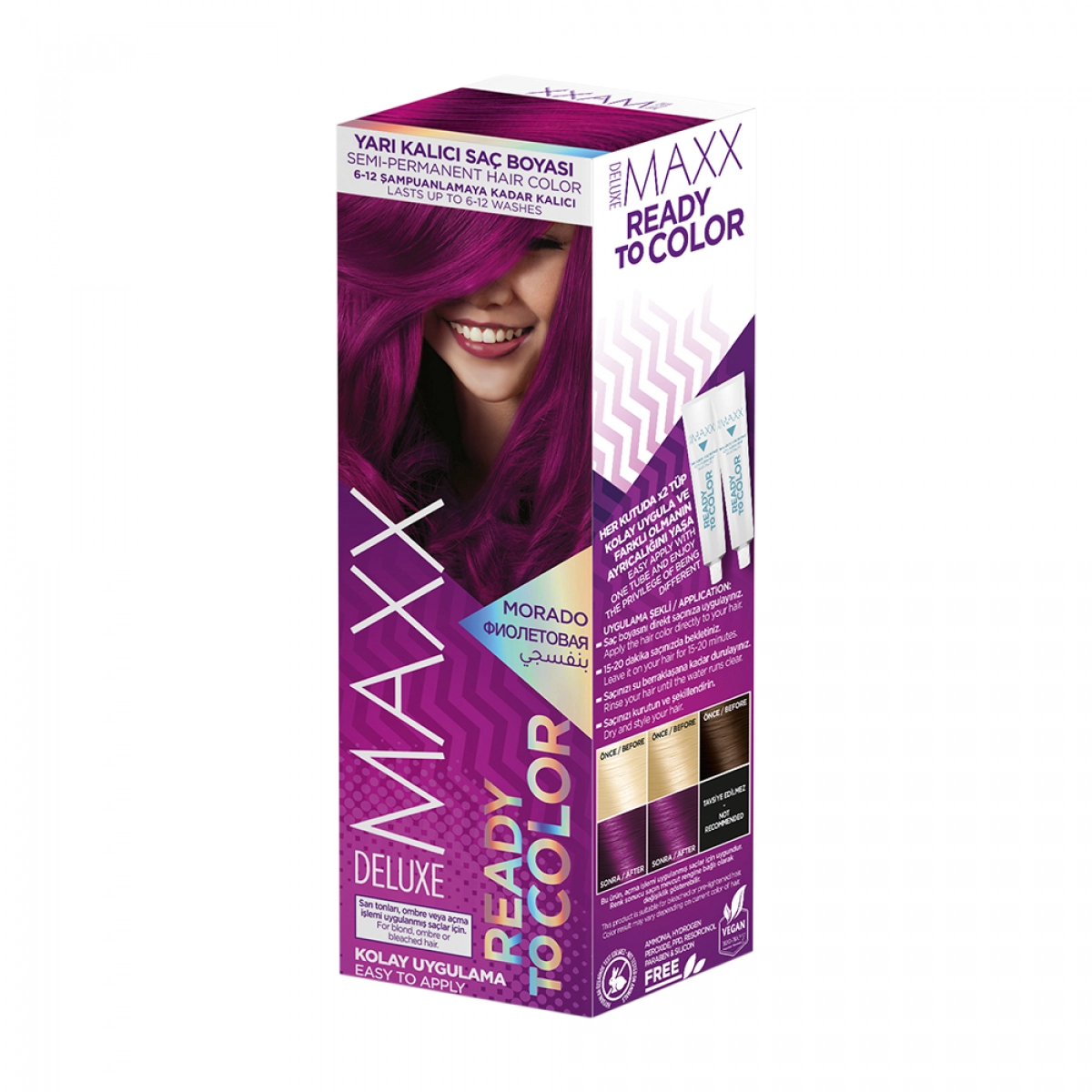 Фарба для волосся Maxx Deluxe Ready to color Фіолетовий, 2x50 мл