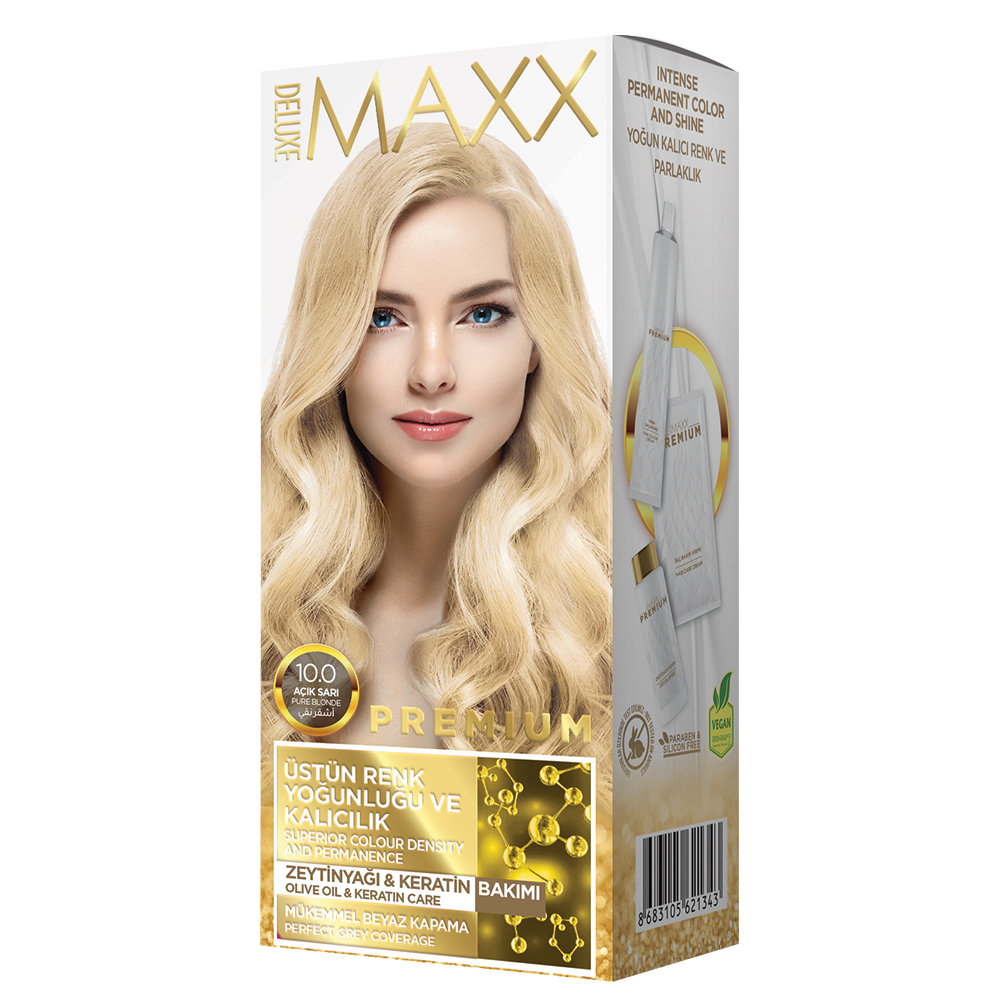 Фарба для волосся Maxx Deluxe 10.0 Світлий блонд, 50мл50мл10мл