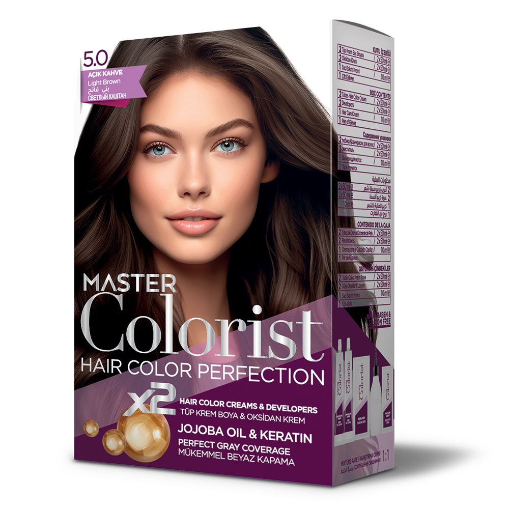 Фарба для волосся Master Colorist 5.0 Світло-коричневий, 2x50мл2x50мл10мл Лівеста
