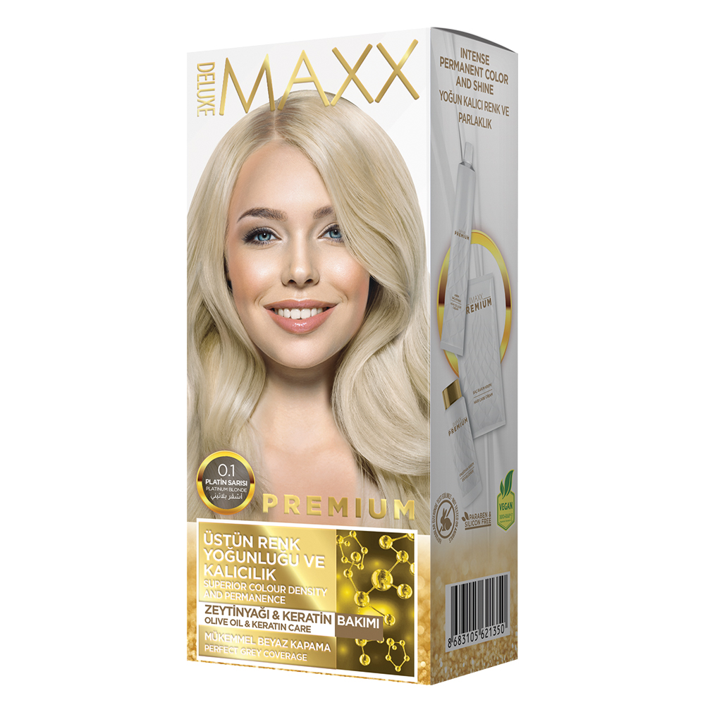 Фарба для волосся Maxx Deluxe 0.1 Платиновий блонд, 50мл50мл10мл Лівеста