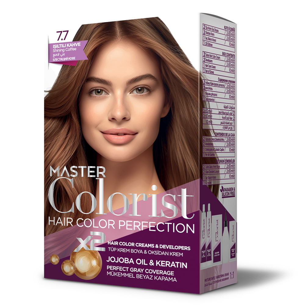 Фарба для волосся Master Colorist 7.7 Світла кофе, 2x50мл2x50мл10мл Лівеста