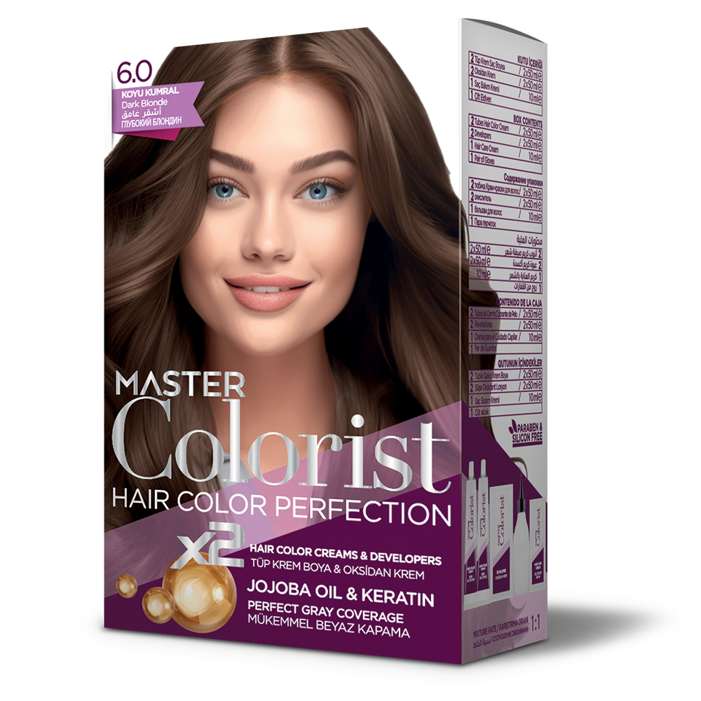 Фарба для волосся Master Colorist 6.0 Темно-руся, 2x50 мл2x50 мл10 мл Лівеста