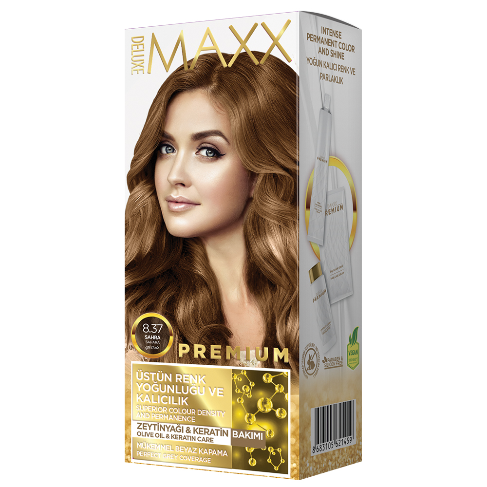 Фарба для волосся Maxx Deluxe 8.37 Пісочний, 50мл50мл10мл