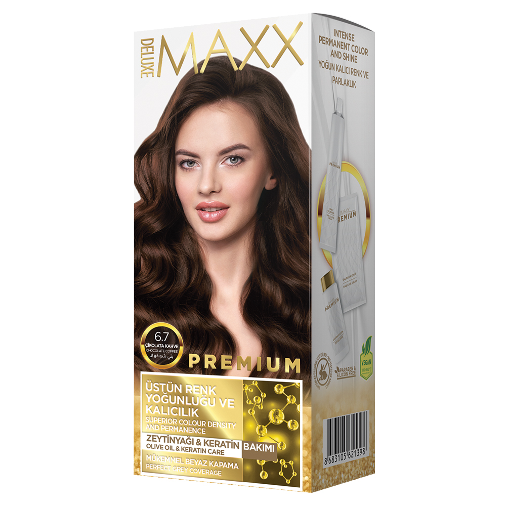 Фарба для волосся Maxx Deluxe 6.7 Шоколадний кофе, 50 мл50 мл10 мл Лівеста