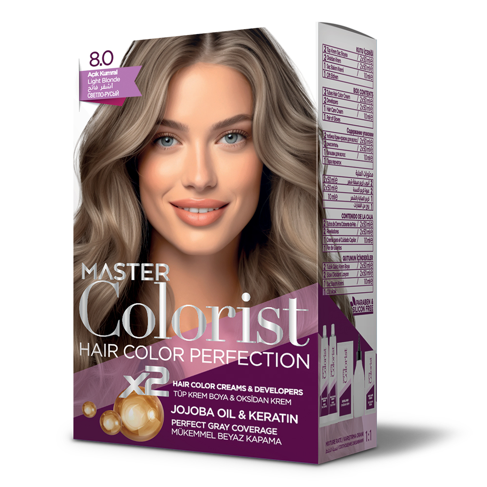 Фарба для волосся Master Colorist 8.0 Світлий русій, 2x50мл2x50мл10мл Лівеста