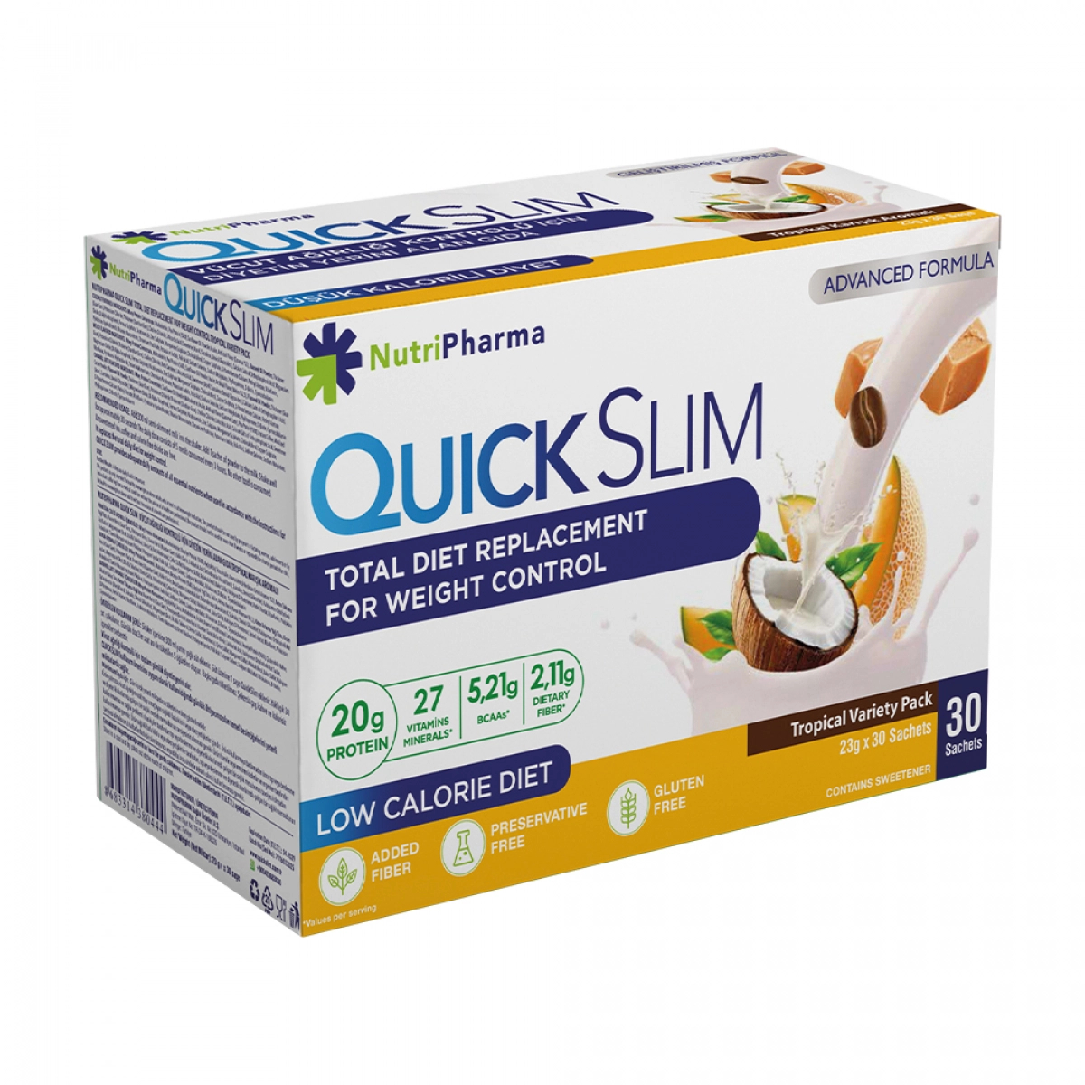 Коктейль Quick Slim Мікс екзотичних смаків, 30 саше по 23 г Лівеста