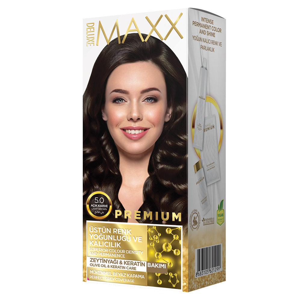 Фарба для волосся Maxx Deluxe 5.0 Світло-коричневий, 50 мл50 мл10 мл Лівеста