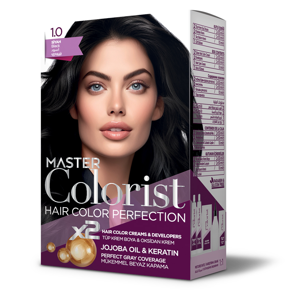Фарба для волосся Master Colorist 1.0 Чорний, 2x50мл2x50мл10мл Лівеста